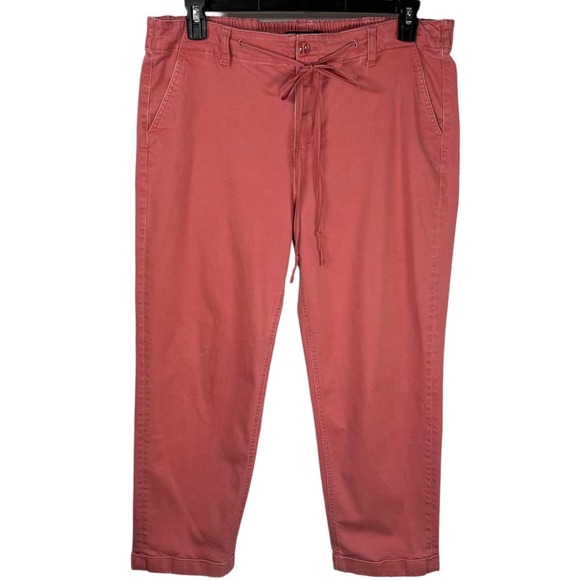 Liverpool Drawstring Crop Utility Pants High Rise Straight Leg In Dusty Cedar 16 - Picture 3 of 12